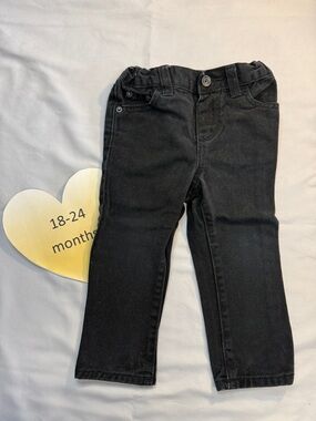 The Children's Place - black denim toddler jeans. Size 18-24  months